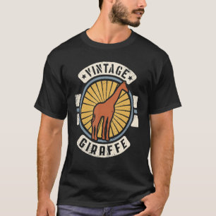 Giraffe Vintage Classic Retro 60s 70s Animal T-Shirt