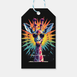 Giraffe Vintage Sunglasses Funny African Animal Lo Gift Tags