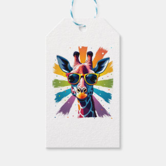 Giraffe Vintage Sunglasses Funny African Animal Lo Gift Tags