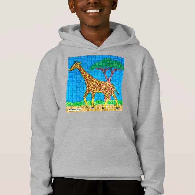 Giraffe (vivid) - Boy's Hoodie (Front)