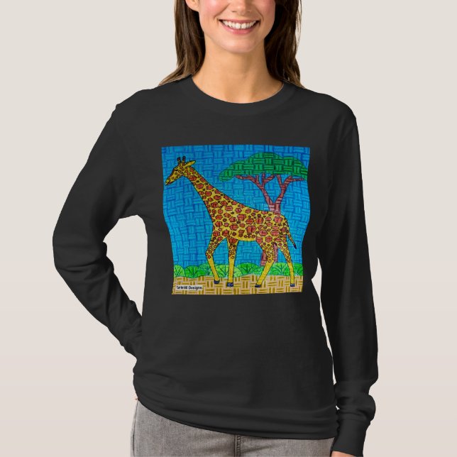 Giraffe (vivid) - Women's Long Sleeve T-Shirt (Front)