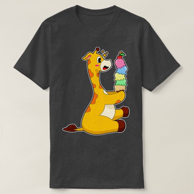 Giraffe Waffle ice cream T-Shirt (Design Front)