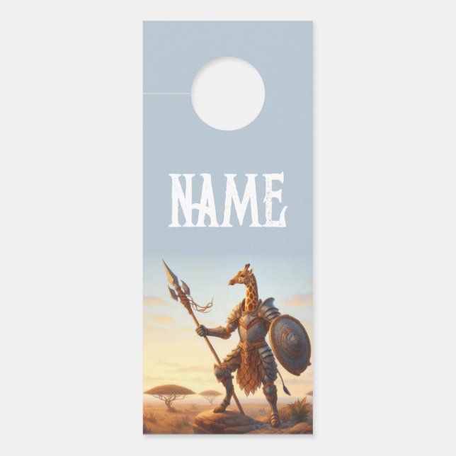 Giraffe warrior door hanger (Front)