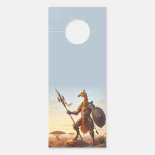Giraffe warrior door hanger