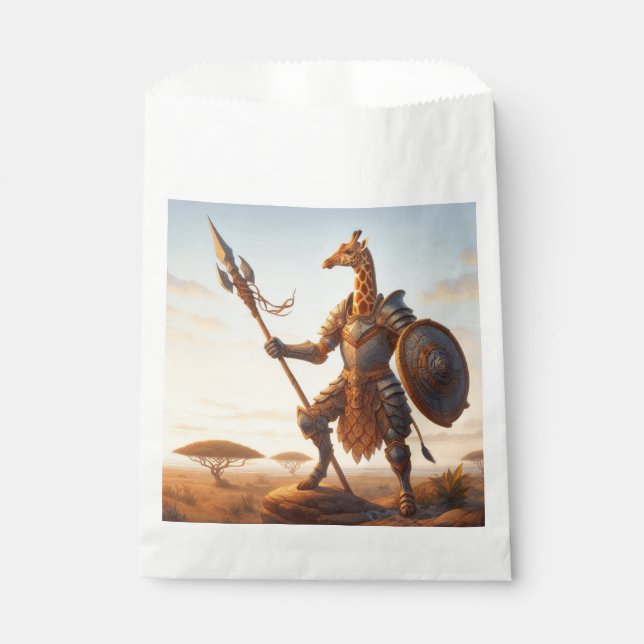 Giraffe warrior favour bags (Front)