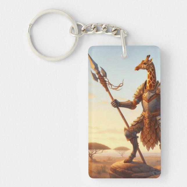 Giraffe warrior key ring (Front)