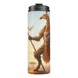 Giraffe warrior thermal tumbler
