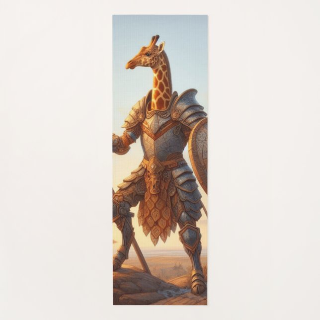 Giraffe warrior yoga mat (Front)