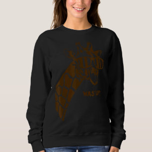 Giraffe Was'up Awesome Giraffe Vintage Graphic Sweatshirt