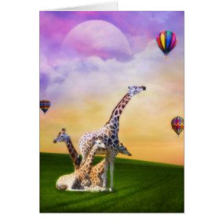 Giraffe Watching Balloons
