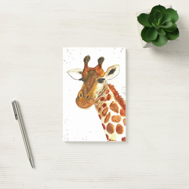 Giraffe watercolor animals Safari African Jungle  Post-it Notes (Office)