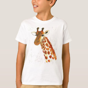 Giraffe watercolor animals Safari African Jungle T-Shirt