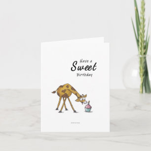 Giraffe Watercolor Birthday Card