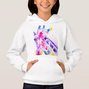 Giraffe Watercolor Girls Purple Cute Zoo Animal