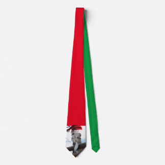 Giraffe wearing a Santa Claus Hat for Christmas Tie