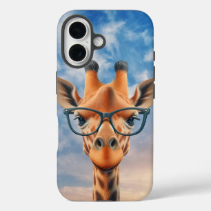 Giraffe Wearing Eyeglasses iPhone 16 Case