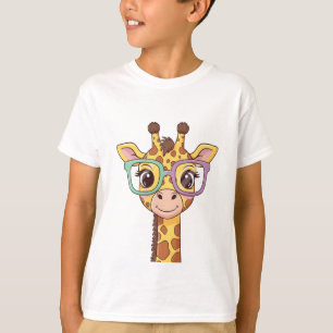 Giraffe Wearing Fun Glasses – Whimsical Safari T-Shirt