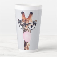 GIRAFFE WEARING GLASSES COFFEE MUG
