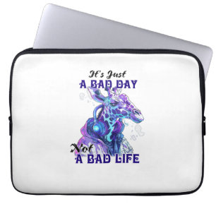 Giraffe Wearing Sunglasses Playing Guitar Musician Laptop Sleeve