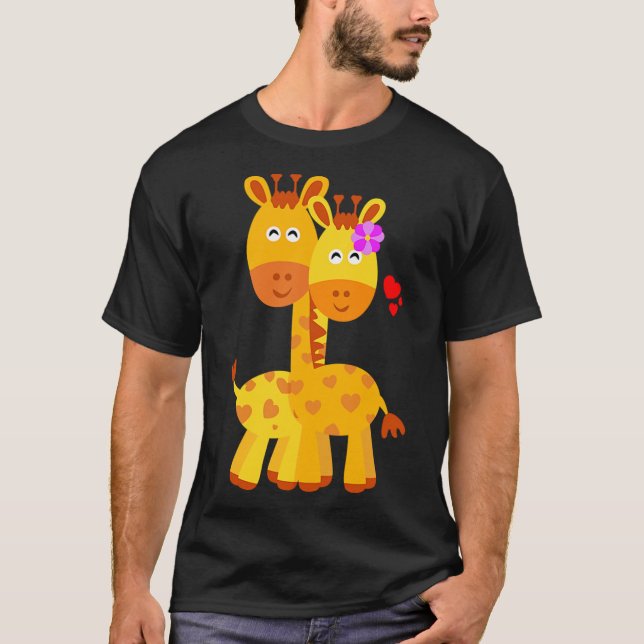 Giraffe Wedding Anniversary Engagement Classic T-S T-Shirt (Front)