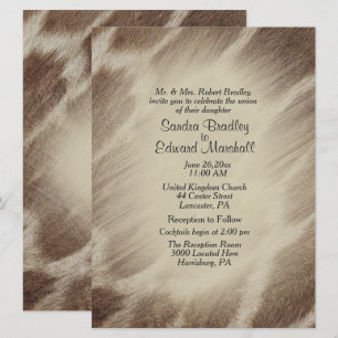 Giraffe Wedding Invitation