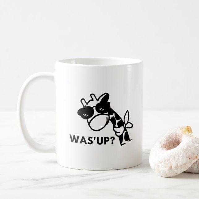 Giraffe What's Up Coffee Mug (With Donut)