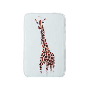 Giraffe Wild Animal Art Bath Mat