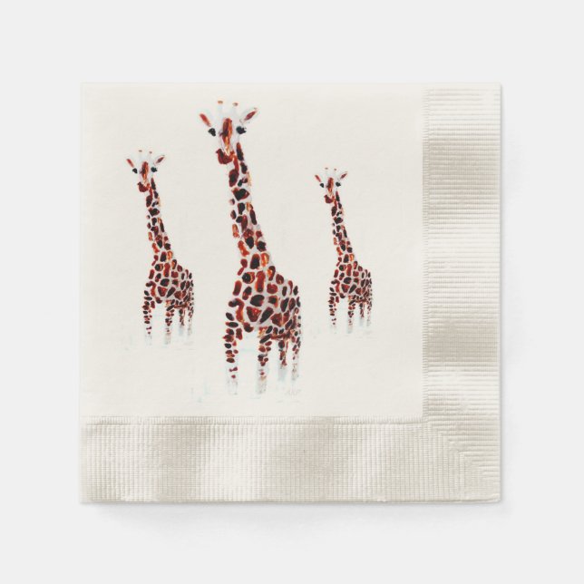 Giraffe Wild Animal Wildlife Napkin (Front)
