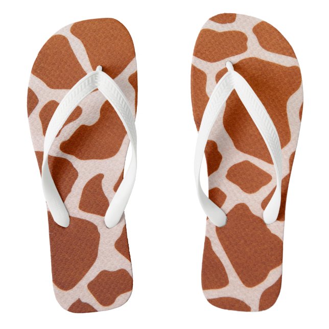 Giraffe Wild Print Flip Flops (Footbed)