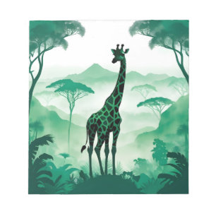 Giraffe Wildlife Animal Nature Environment Forest Notepad