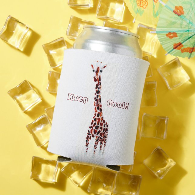 Giraffe Wildlife Personalised Party Can Cooler (In Situ Summer)