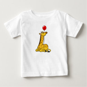 Giraffe with Balloon Baby T-Shirt