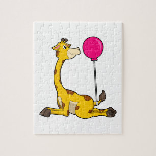Giraffe with Balloon Jigsaw Puzzle