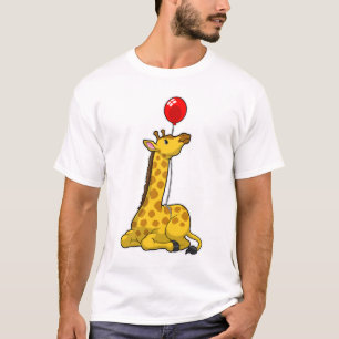 Giraffe with Balloon T-Shirt