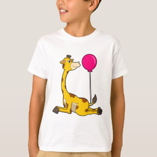 Giraffe with Balloon T-Shirt