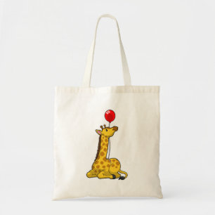 Giraffe with Balloon Tote Bag