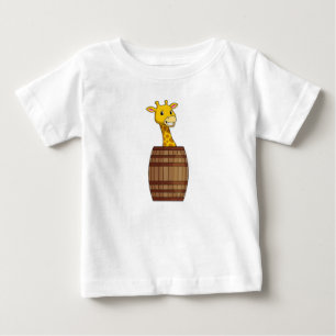 Giraffe with Barrel Baby T-Shirt