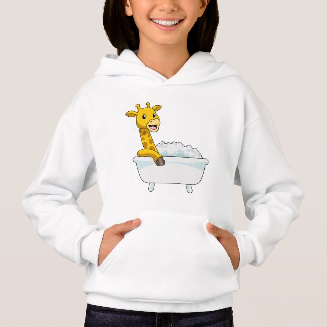 Giraffe with Bathtub with Foam (Front)