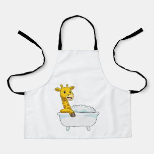 Giraffe with Bathtub with Foam Apron