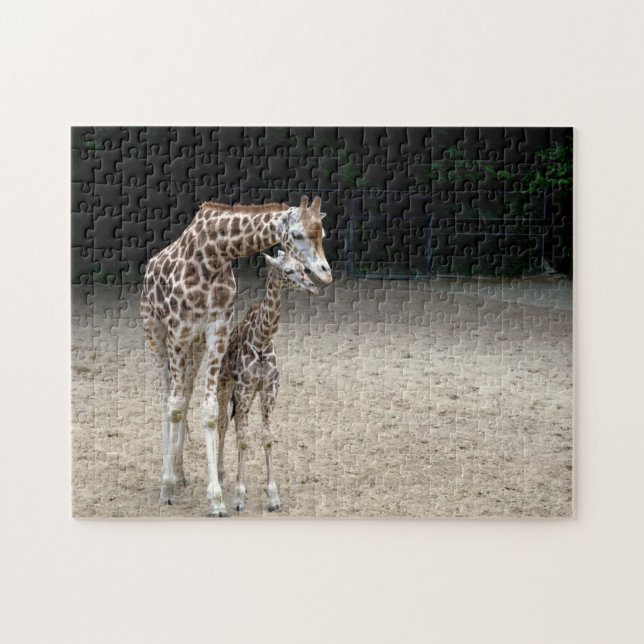 Giraffe with child jigsaw puzzle (Horizontal)