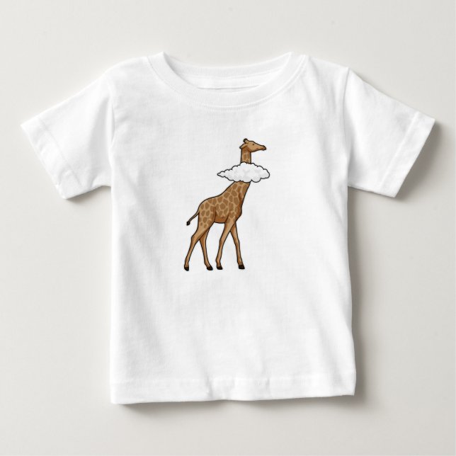 Giraffe with Cloud Baby T-Shirt (Front)