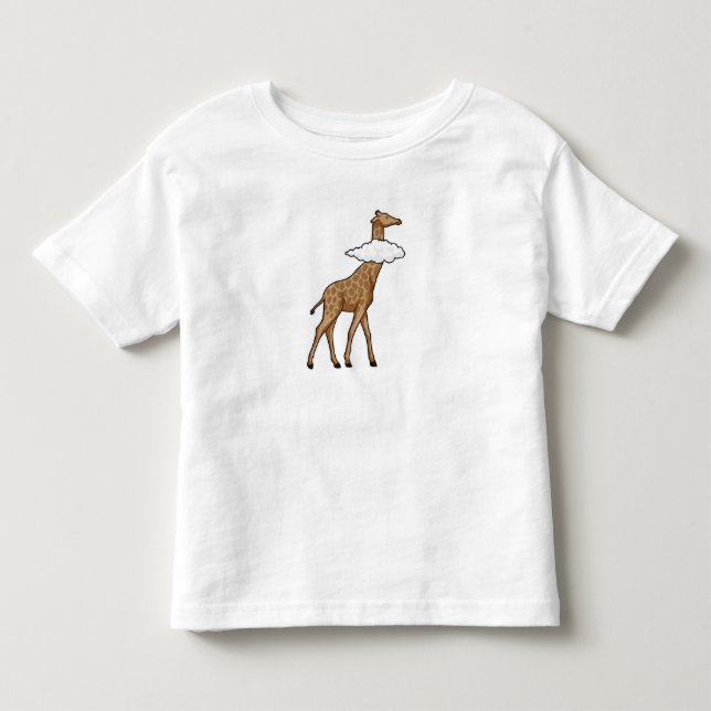 Giraffe with Cloud Toddler T-Shirt (Front)