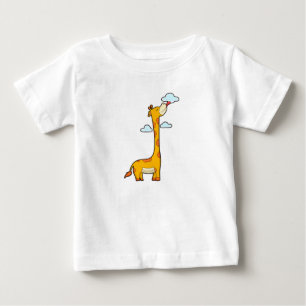 Giraffe with Clouds Baby T-Shirt