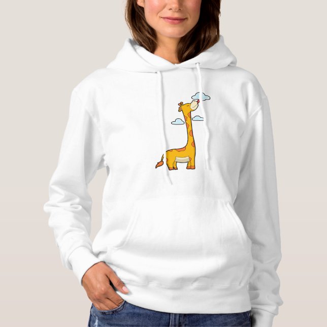 Giraffe with Clouds Hoodie (Front)