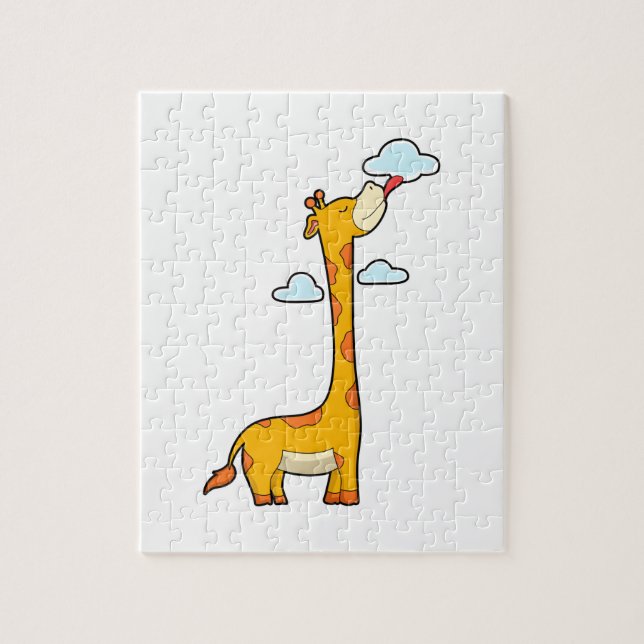 Giraffe with Clouds Jigsaw Puzzle (Vertical)