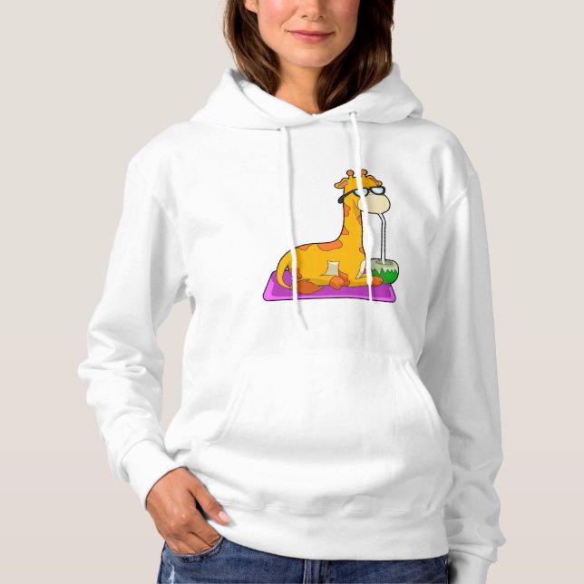 Giraffe with Coconut Hoodie (Front)
