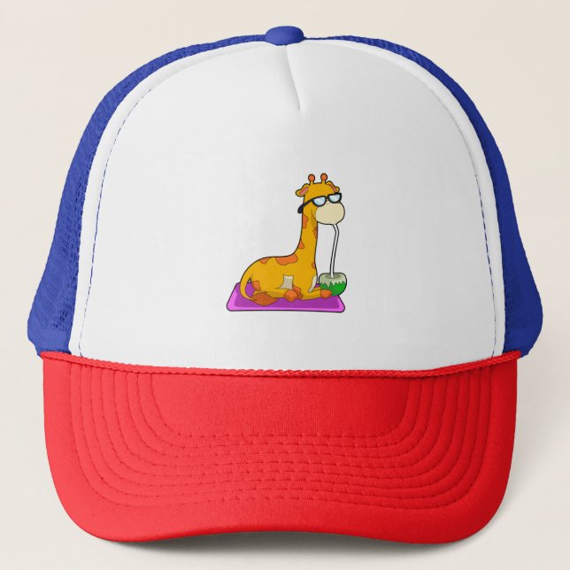 Giraffe with Coconut Trucker Hat (Front)