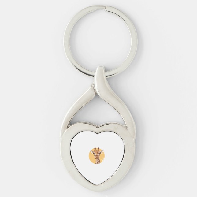 Giraffe With Cookie Mouth Funny   Key Ring (Front)