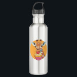 Giraffe With Cupcake   710 Ml Water Bottle<br><div class="desc">Giraffe With Cupcake</div>