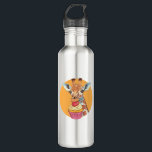 Giraffe With Cupcake   710 Ml Water Bottle<br><div class="desc">Giraffe With Cupcake</div>